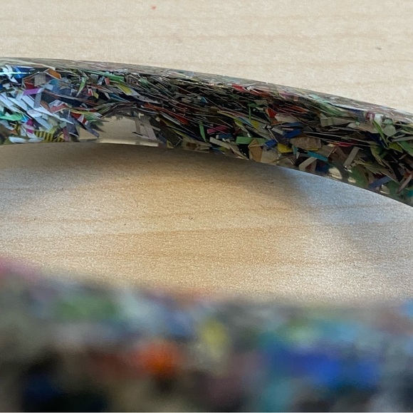 Acrylic Bangle Recycled Paper 1 - Picture 3 of 9